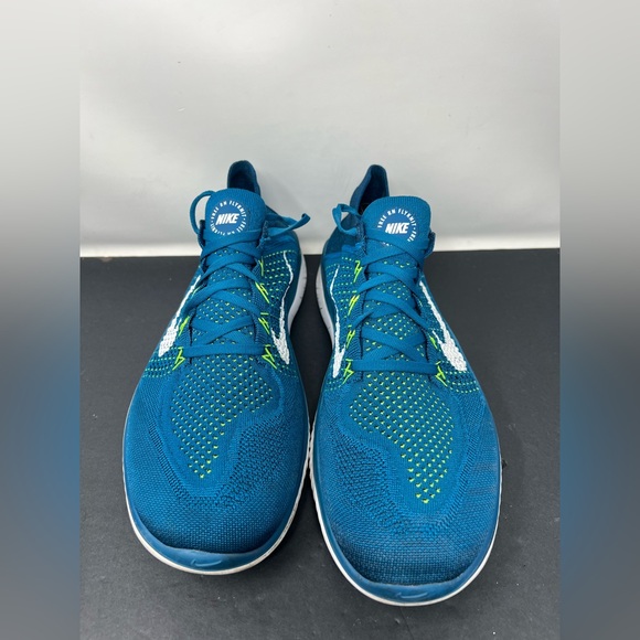 Nike Free RN Flyknit Men's Size 13 Running Shoes Blue White 942838-301 Sneakers - Picture 2 of 8